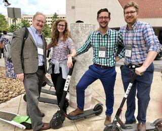 Faculty and fellows pick up a few scooters at CHEST