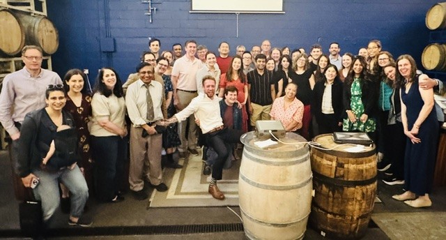 Large-group photo of unnamed faculty and fellows